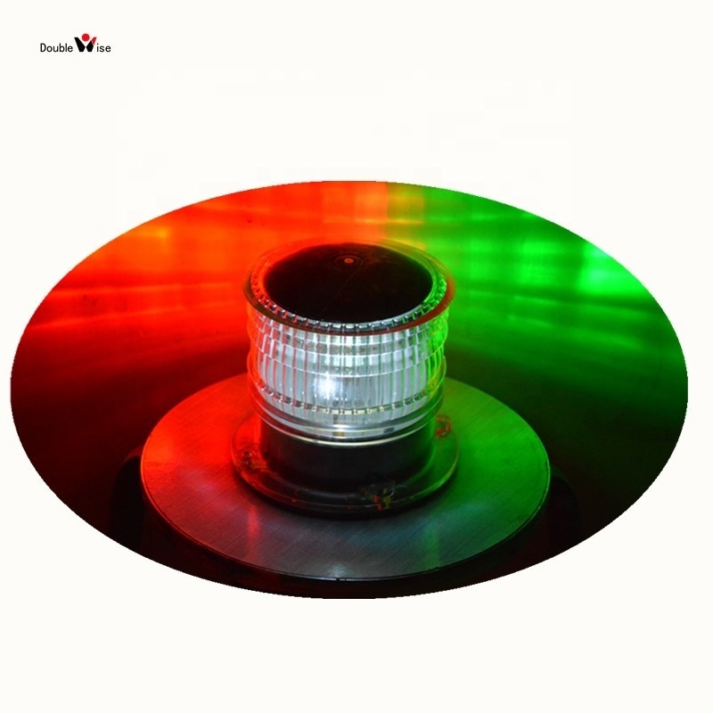 Tri-color Marine Navigation Signal Lighting Solar Powered Led Boat Light