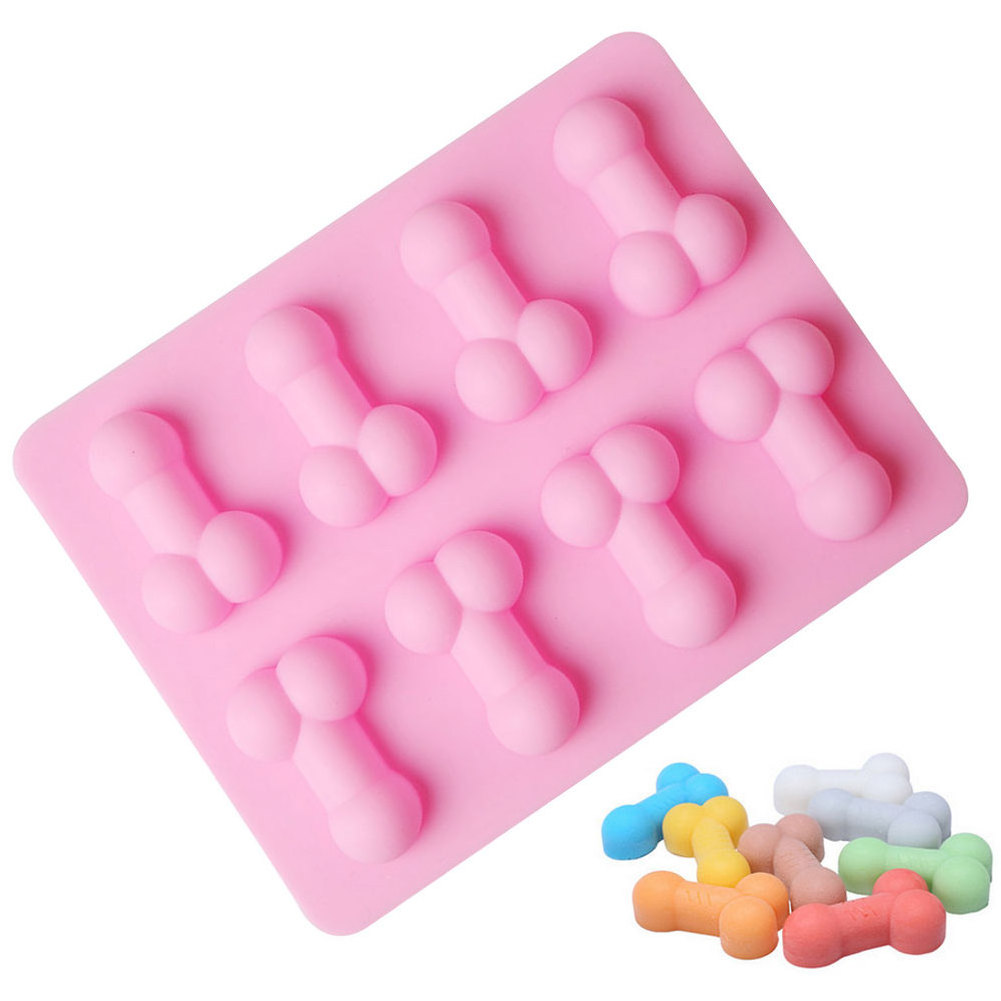 3D Sexy Penis Cake Mold Dick Ice Cube Tray Silicone Soap Candle Moulds Sugar Mould Mini Cream Forms Craft Tools Chocolate Tool