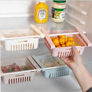 Refrigerator storage box retractable refrigerator classification storage box partition plate fruit and vegetable drainage