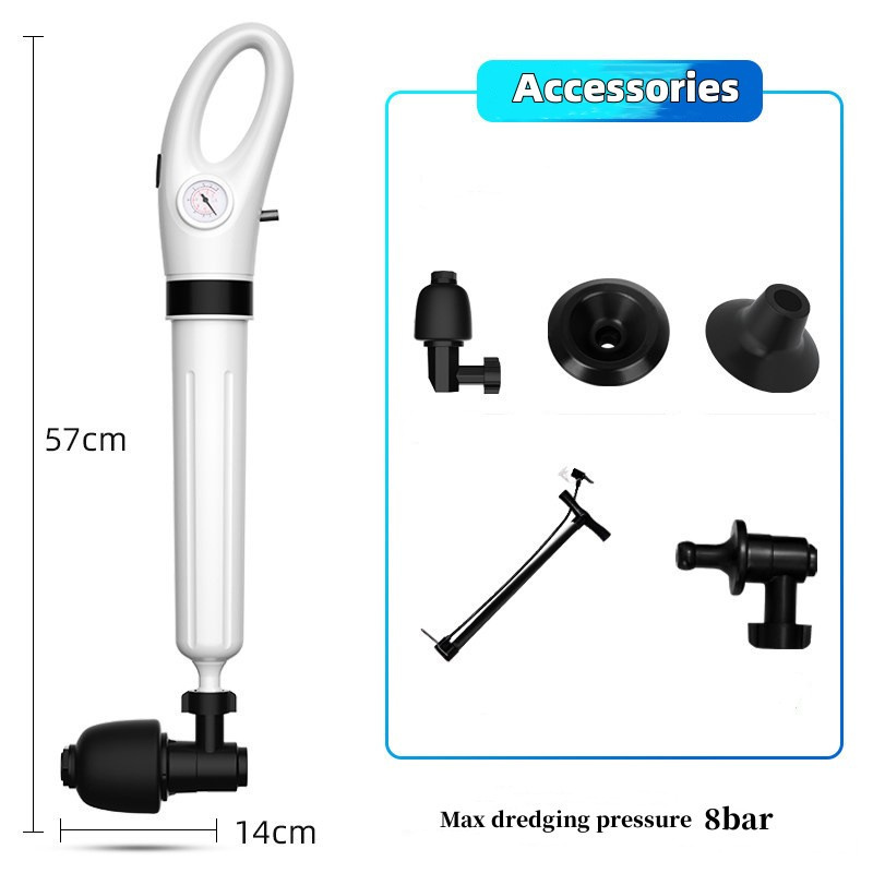 Toilet Plungers Drain Blaster  Air Drain Cleaner Manual Pneumatic Dredge Tools High Pressure Sewer Dredge Clogged Remover Pipe