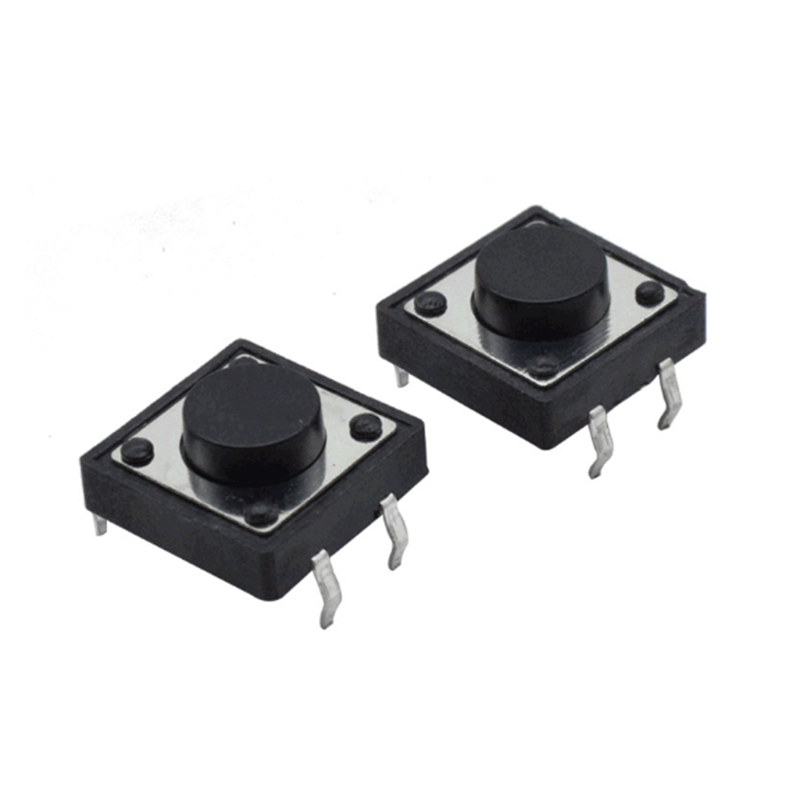 6x6x5 SMT Tact Switch Black Bottom Tactile Push Button Switches Tact Micro Switch with Button Cap