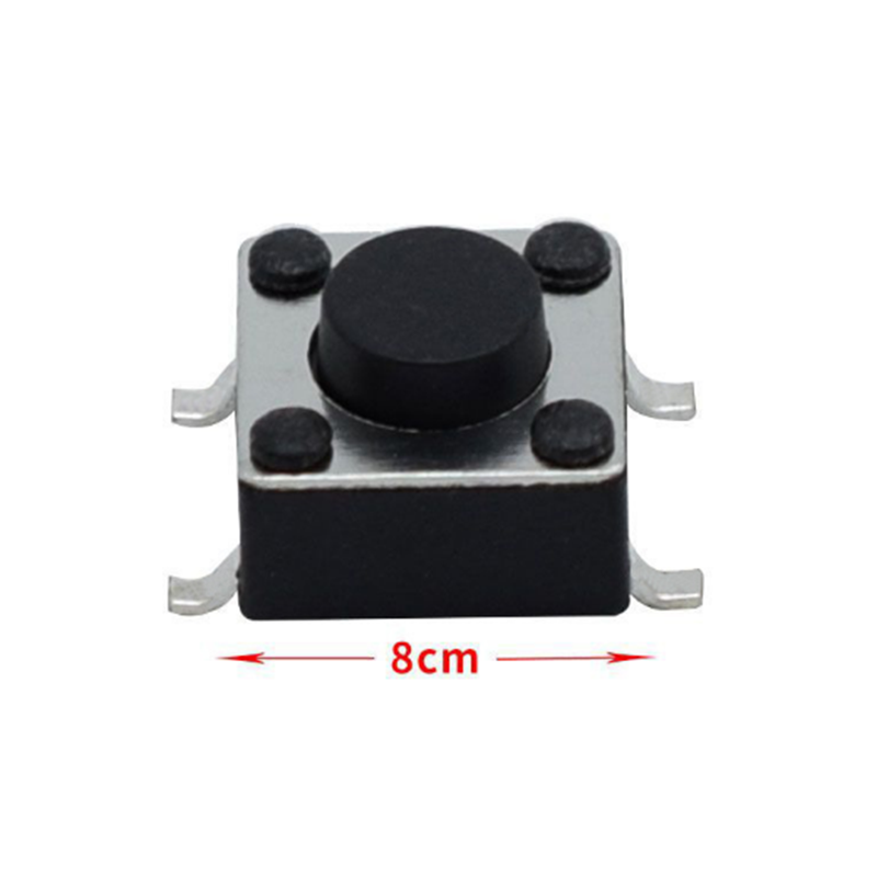 6x6x5 SMT Tact Switch Black Bottom Tactile Push Button Switches Tact Micro Switch with Button Cap