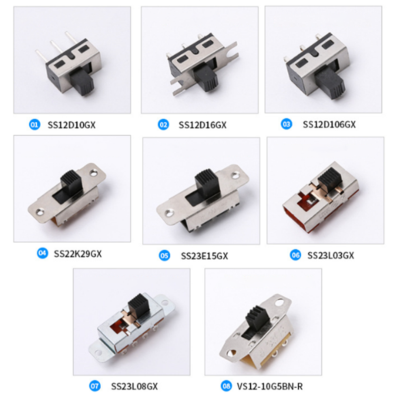 6 pin 3 position switch slide vertical,8 pin smd mini micro mini 12 pin horizontal slide switch ms 23d07