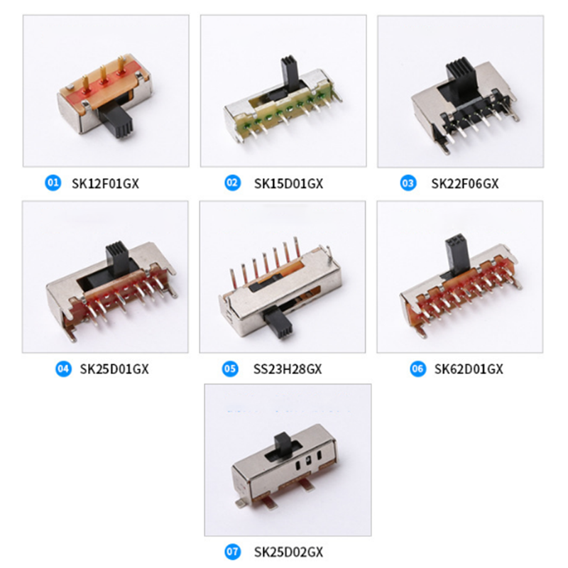 6 pin 3 position switch slide vertical,8 pin smd mini micro mini 12 pin horizontal slide switch ms 23d07