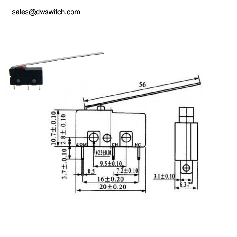 Suns Kw12 Slide Latching Button Cherry Limit Momentary Waterproof Micro Switch