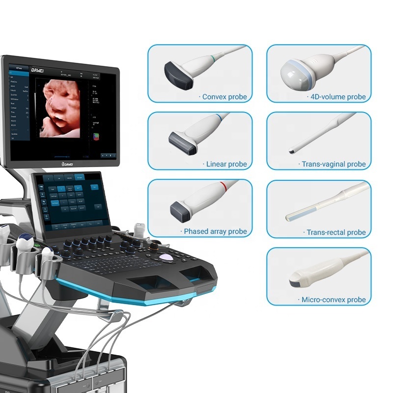 diagnostic ultrasound scanner  3D 4D color doppler ultrasound machine with reasonable price like mindray ultrasound