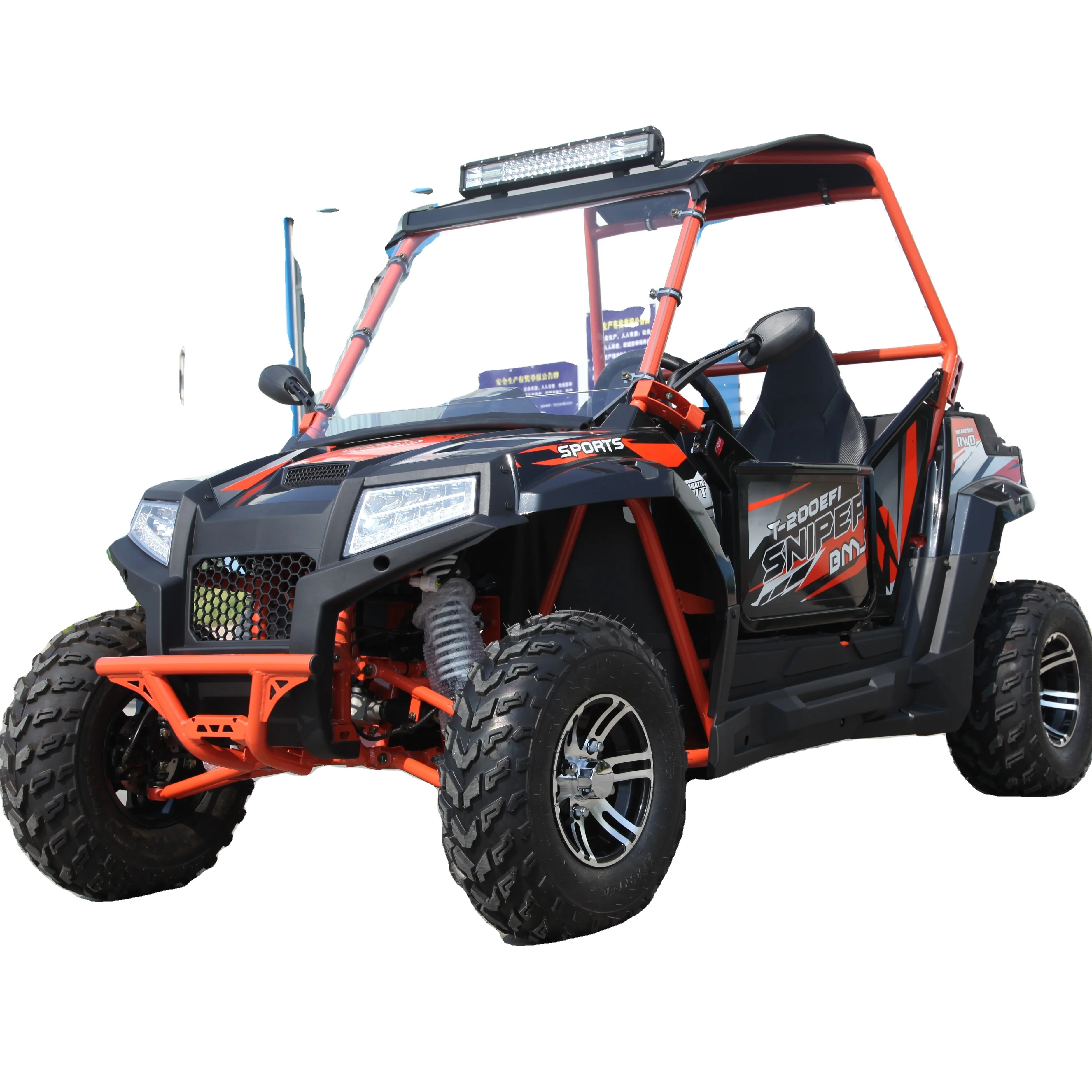 2seats 200cc utv 2x4 single cylinder efi side by side utv for sale