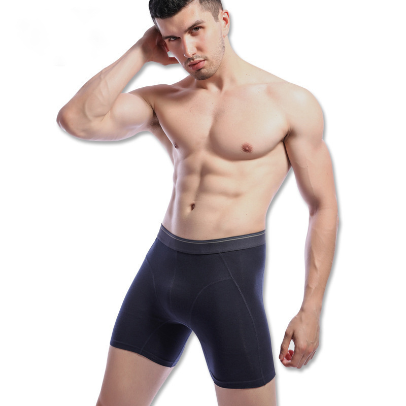 Wholesale Men Boxers Briefs Stretch Cotton Elastic Band Underwear Breathable Men Plus Size Boxers