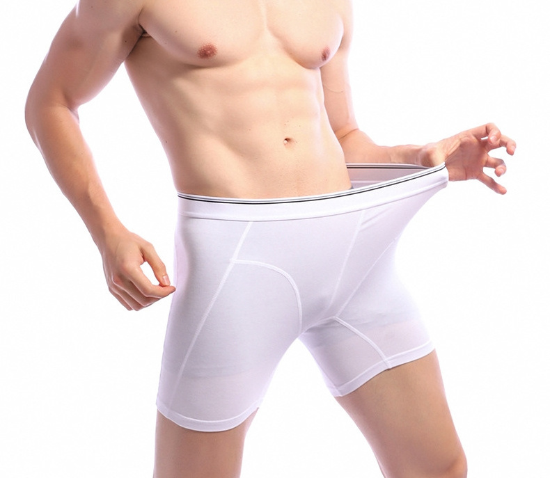 Wholesale Men Boxers Briefs Stretch Cotton Elastic Band Underwear Breathable Men Plus Size Boxers