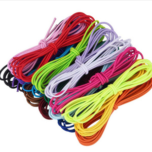 Wholesale colorful round polyester elastic cord  2mm 2.5mm braided elastic cords string