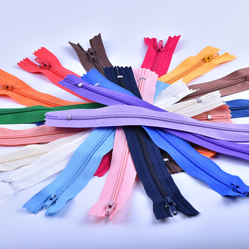 20 Cm Long Nylon Coil Zipper Tailor Garment Sewing Handmade DIY Accessory Bag Pants Garment Slider Closed Zipper