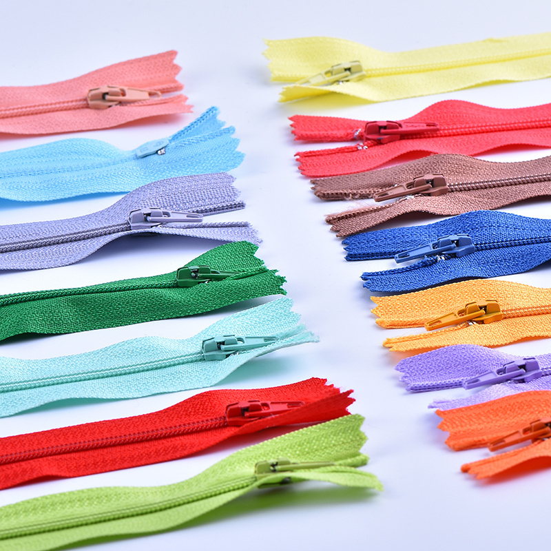 20 Cm Long Nylon Coil Zipper Tailor Garment Sewing Handmade DIY Accessory Bag Pants Garment Slider Closed Zipper