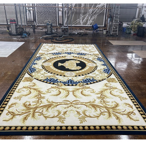 high quality handmade wool carpet flower pattern design custom design thick carpet