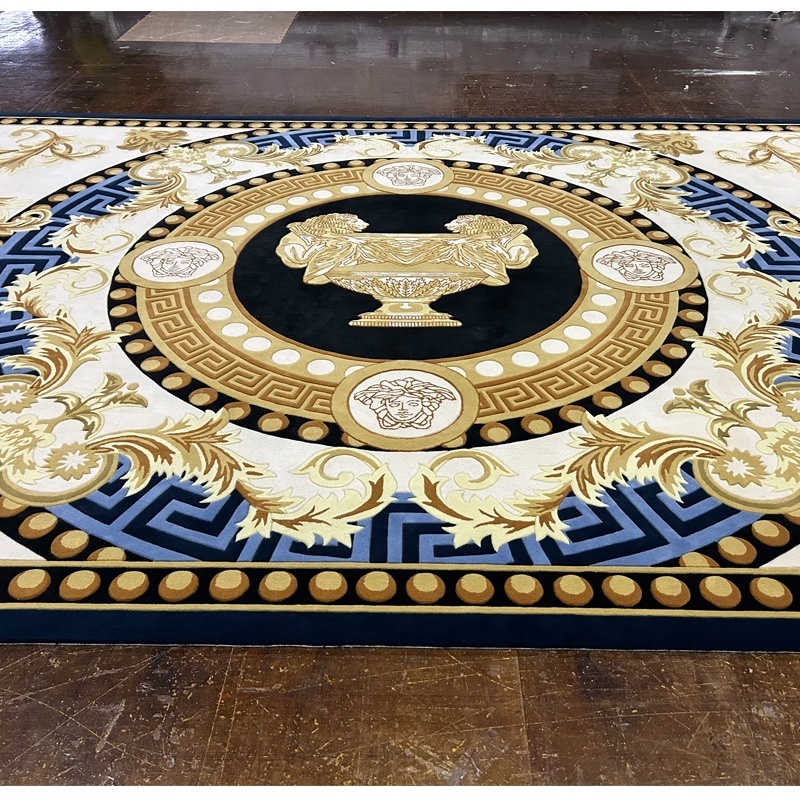 high quality handmade wool carpet flower pattern design custom design thick carpet