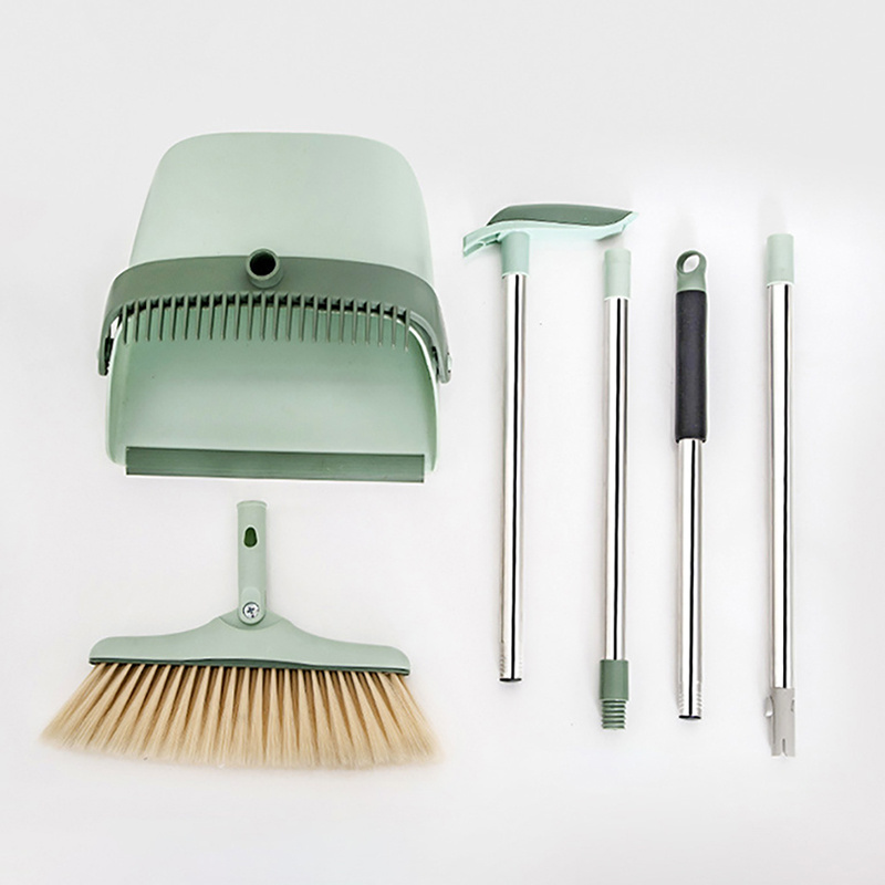 Hot Selling Home Cleaning Standing Upright Sweep House Hair Dust Sweeper Broom and Dustpan Set