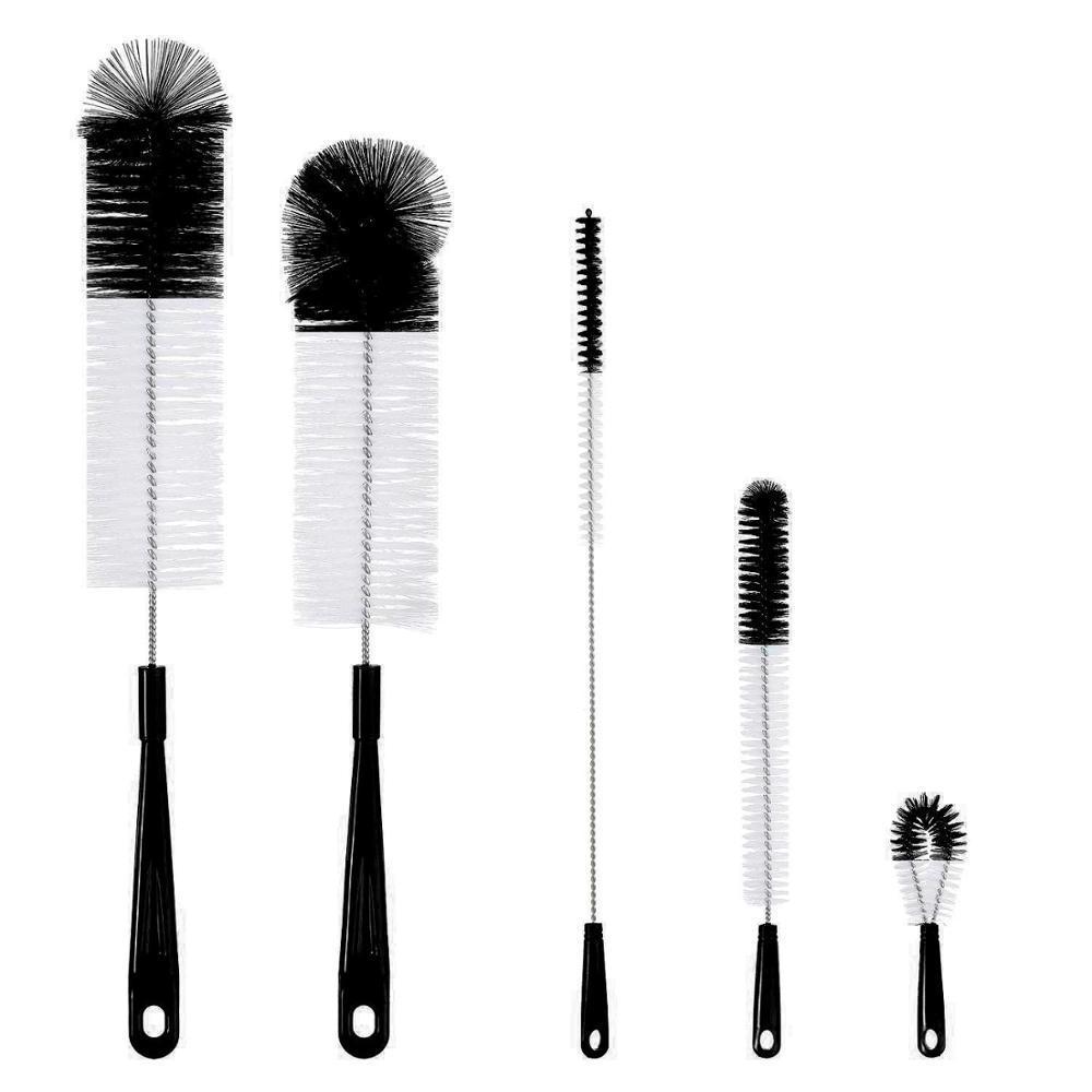 DX Household Stainless Steel plastic baby milk Bottle Brush cleaner Set small cleaning cup Brush