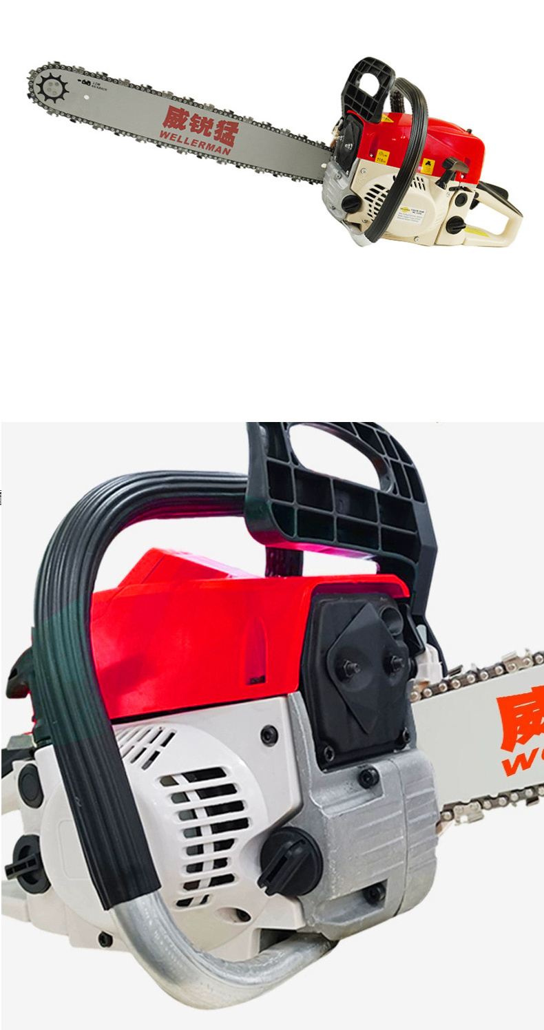 High power logging saw 20 inch Chainsaws Professional Wood Cutting 2 Stroke Gasoline Chainsaws handheld garden tool for tree cut