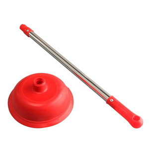 Factory Wholesale Stainless Steel Long Handle Toilet Bowl Plunger Combo Soft Toilet Drain Plunger PVC Toilet Pump