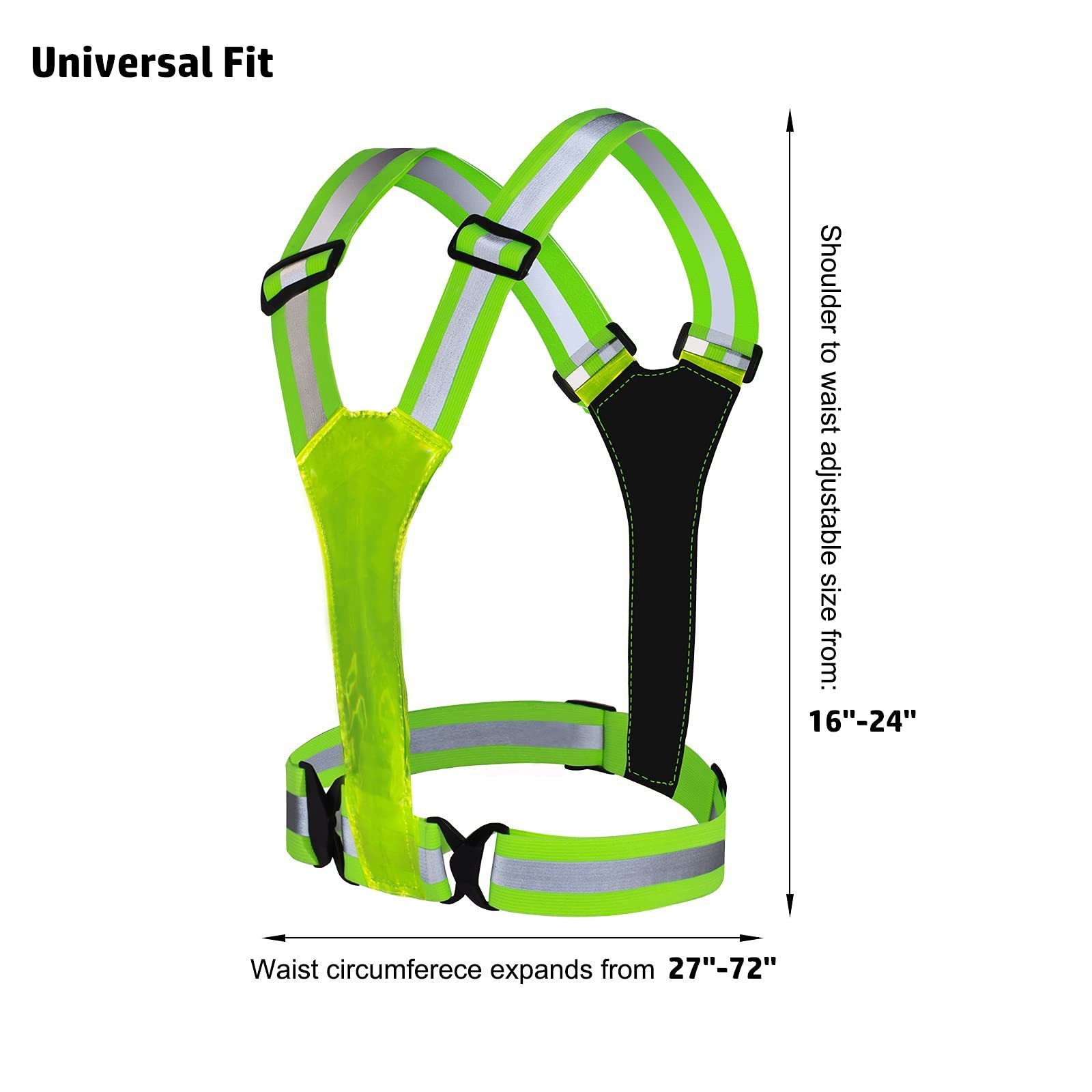 Light Up Running Gear High Visibility Adjustable Unisex Running Gear LED Light Safety Reflective Vest USB Charge Laptop Vest