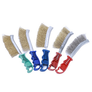 23.5cm Carbon Steel Stainless Steel Wire Brush Automotive Cleaning Welding Slag Rust  Scratch Brushes