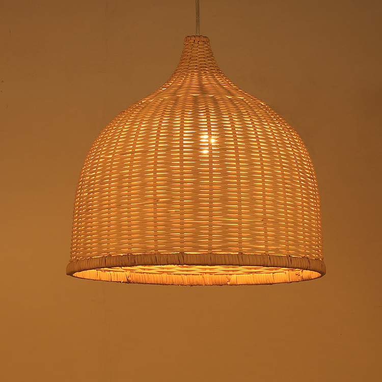 Rattan Lamp Round Hanging Chandelier Southeast Asia Chinese Style Wood Boho Bamboo Lampshade Pendant Light