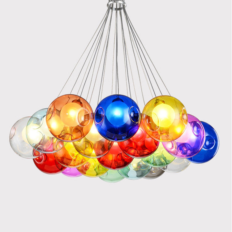 Kids room bedroom lamp clothing shop living room glass chandelier l Nordic lamp luminaire suspension pendant light