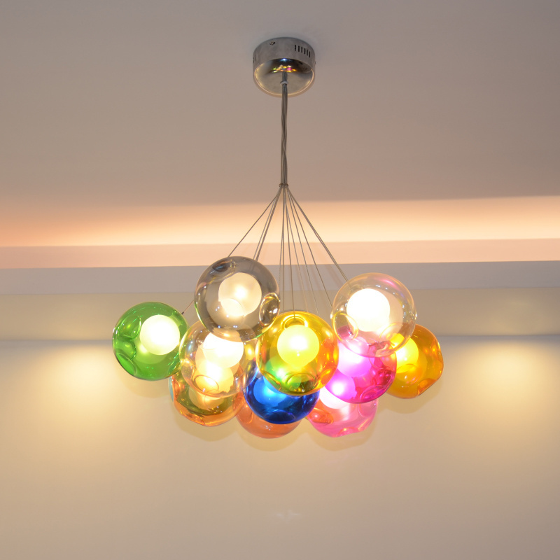 Kids room bedroom lamp clothing shop living room glass chandelier l Nordic lamp luminaire suspension pendant light