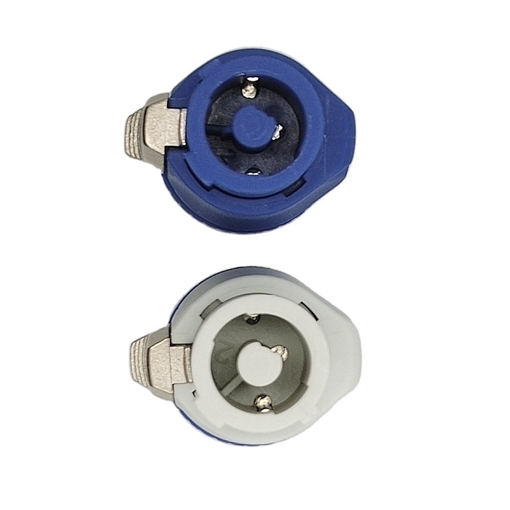 XLR Connector 3 Pin Power Plug Male Jack 3 Core Blue Powercon In Out Powercon Connector Input and Output Speakon Power Connector