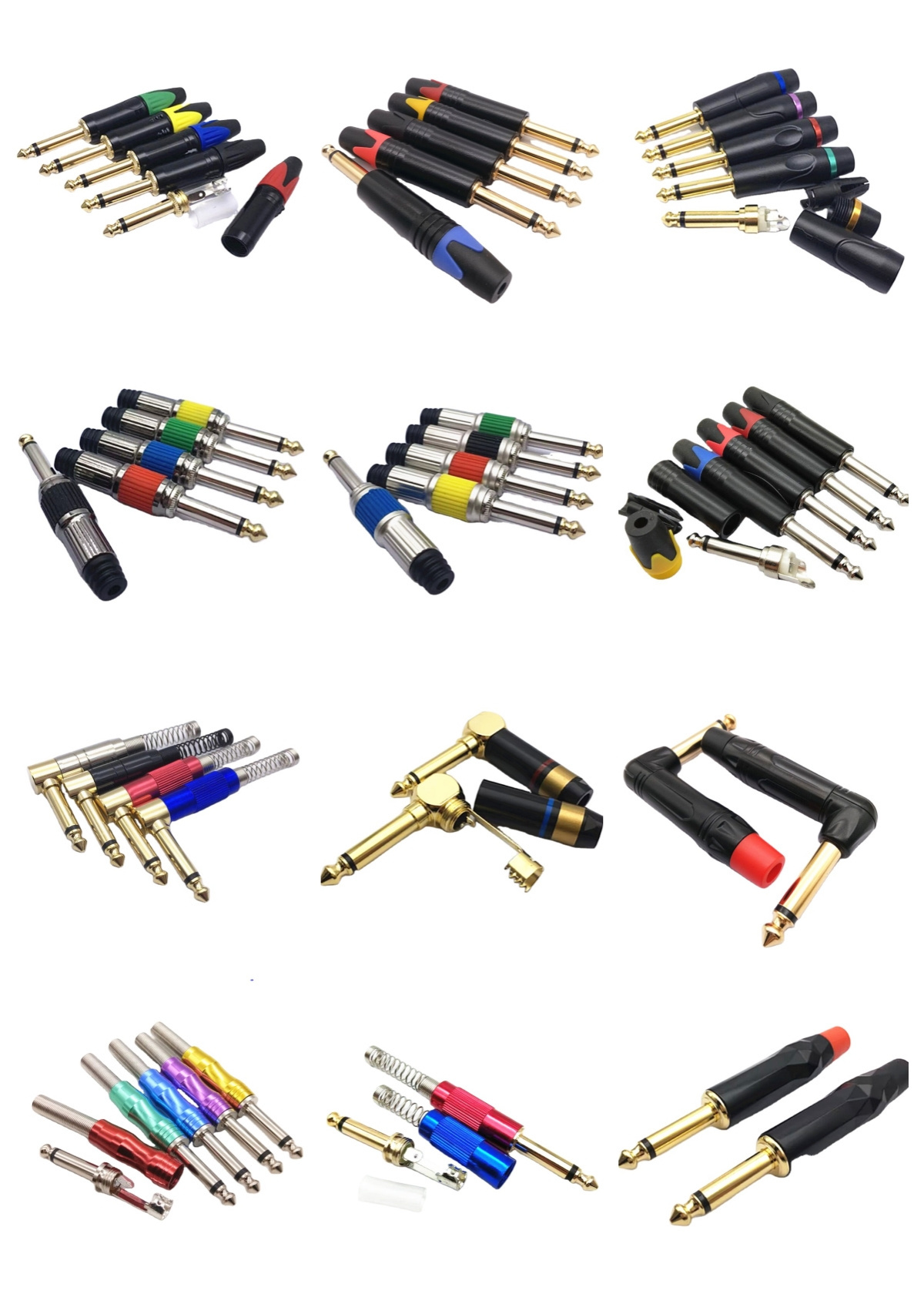 RCA Connector Male Plug Plastic Yellow AV Amplifier Connector l Shape RCA Jack Audio Connector Small Monitor 5 inch RCA Plugs