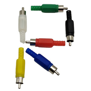 RCA Connector Male Plug Plastic Yellow AV Amplifier Connector l Shape RCA Jack Audio Connector Small Monitor 5 inch RCA Plugs