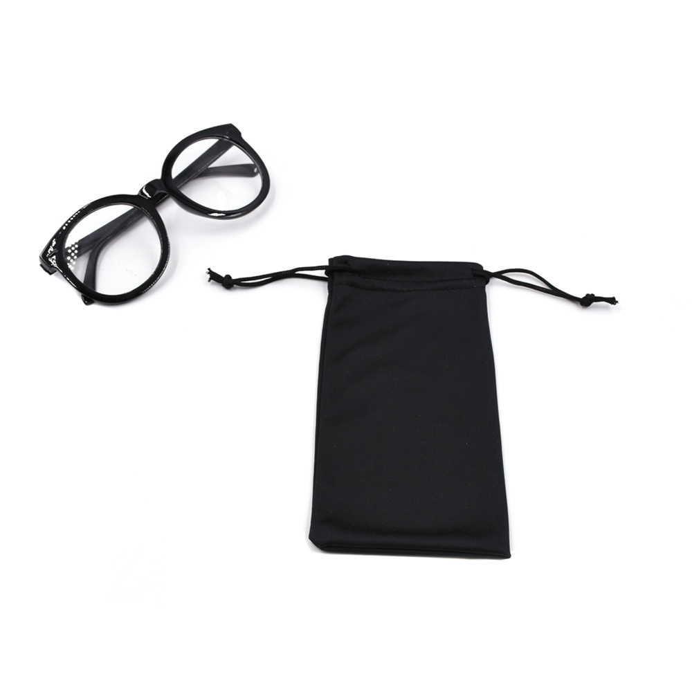 New soft screen printing microfiber cloth sunglasses glasses pouch custom logo small drawstring eyeglasses carrying bags