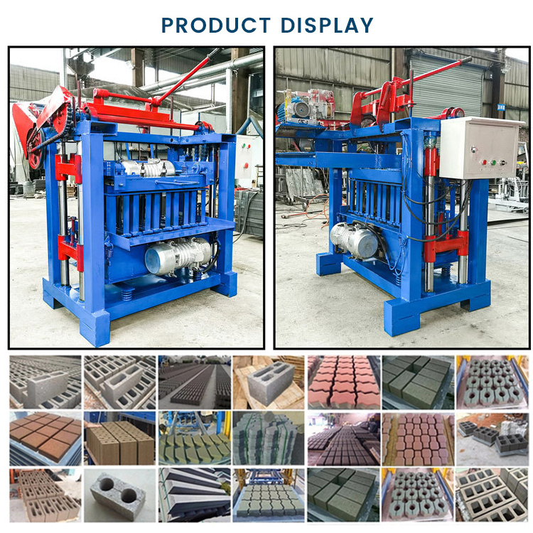 Hollow Brick Making Mini Hydraulic Press Block Brick Machine Small Simple Interlocking Brick Making Machine