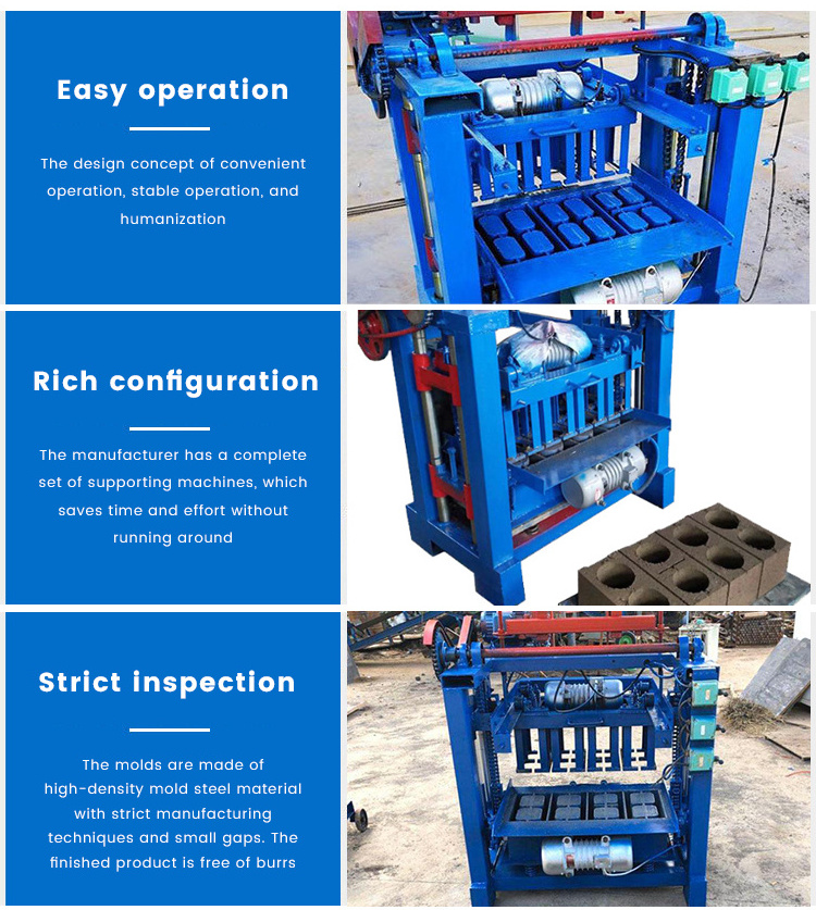 Hollow Brick Making Mini Hydraulic Press Block Brick Machine Small Simple Interlocking Brick Making Machine