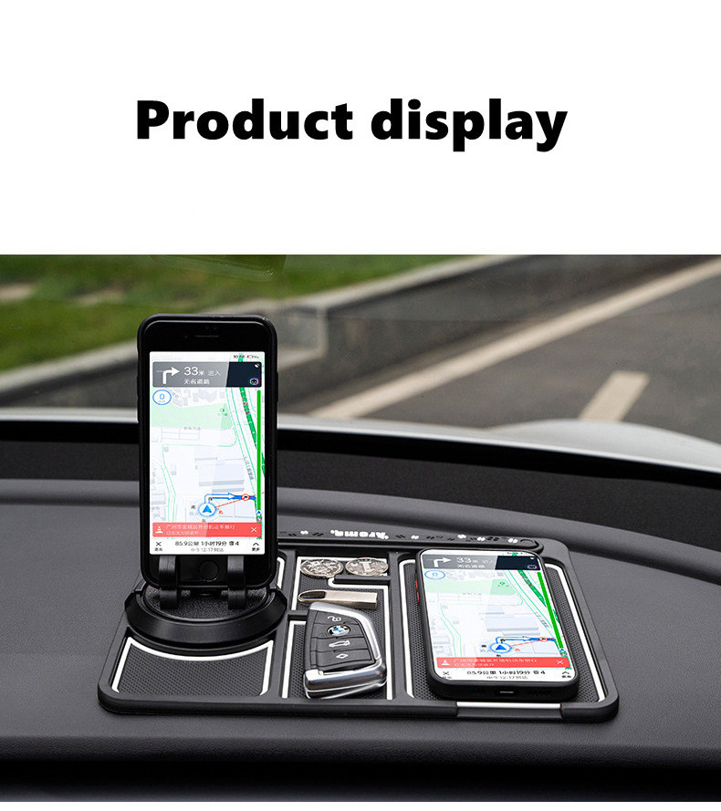 2022 Hot Sale Phone Holder Storage Pad 4-in-1 Multifunctional PVC Anti-slip Mat For Car Dashboard