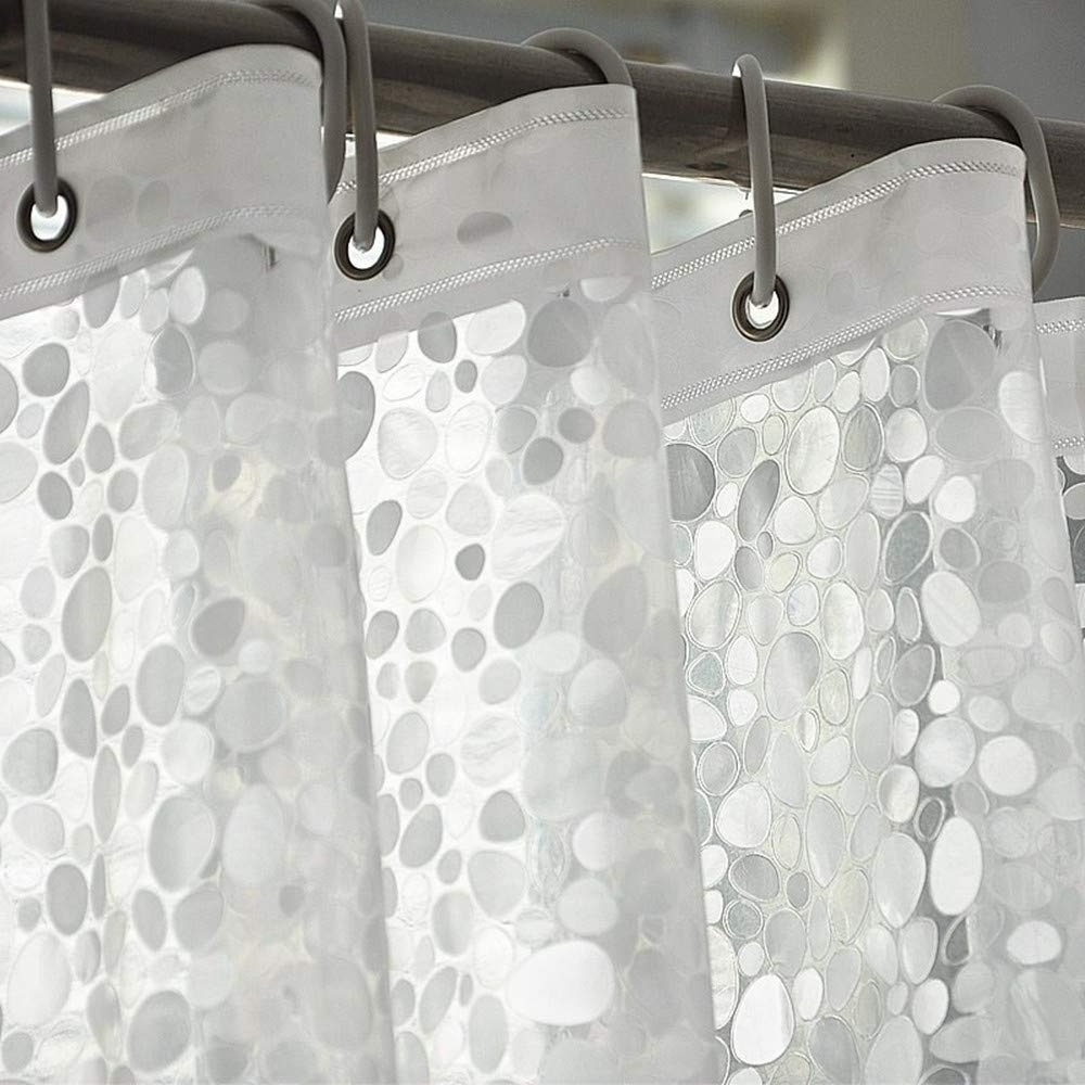 Cobblestone marble waterproof 3d peva shower curtains environmental anti-mildew long shower curtain