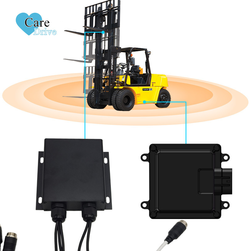 CareDrive Forklifts Speed Limiter Approach Alarm And Forklift Proximity Detection Anti Collision Warning System