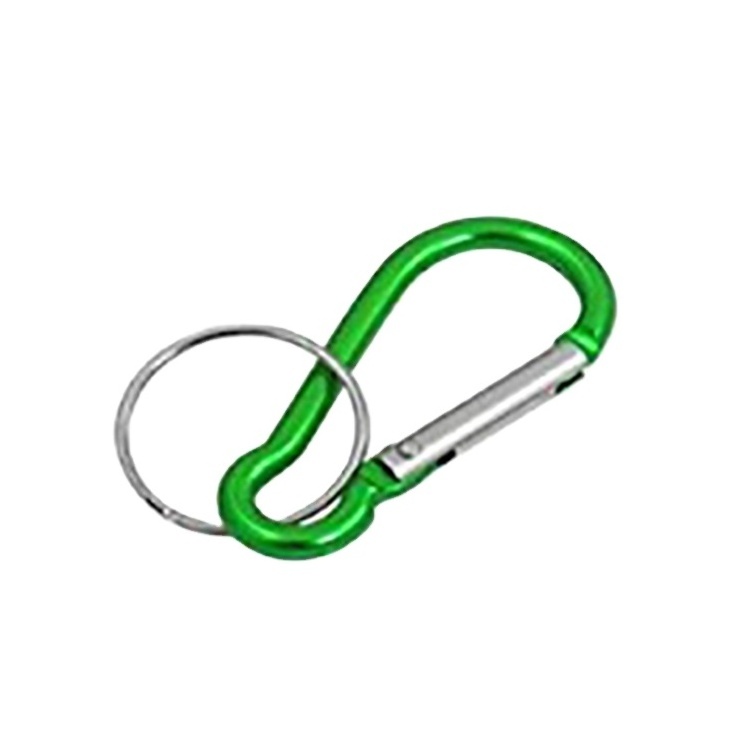 China wholesale custom camping hiking outdoor mini small safety snap hook Clip logo keychain locking Aluminum Alloy carabiner