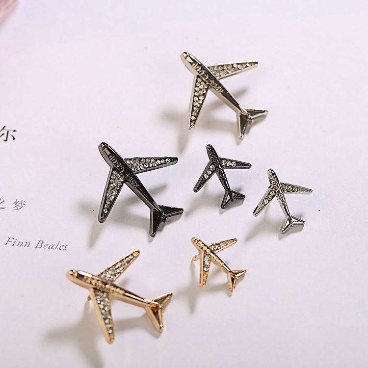 Aircraft Airplane Charms Silver Plane Crafting Jewelry Accessory Brooches For Men