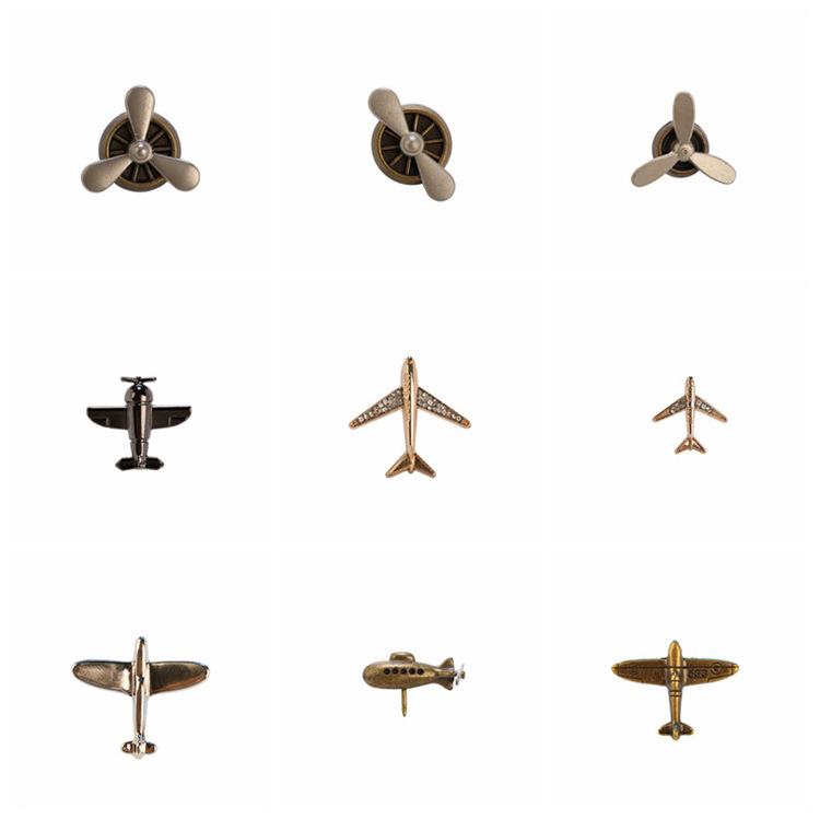 Aircraft Airplane Charms Silver Plane Crafting Jewelry Accessory Brooches For Men