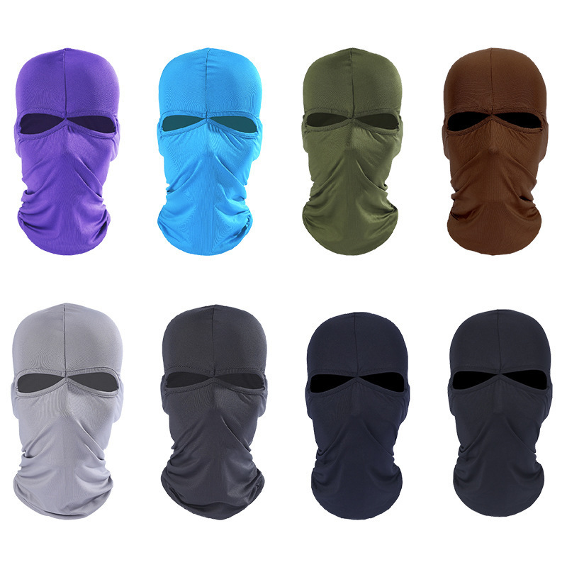 Custom logo face mask Knit Full Face Cover 2 hole balaclava