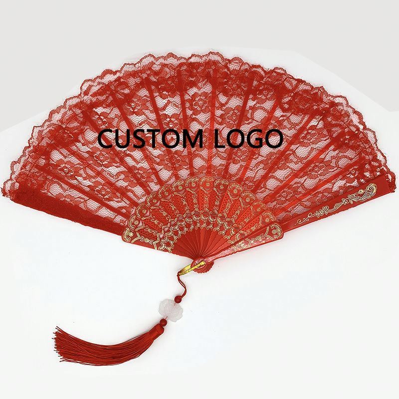 High Quality elegant Lace Fan Bamboo Fan Wholesale For Hand