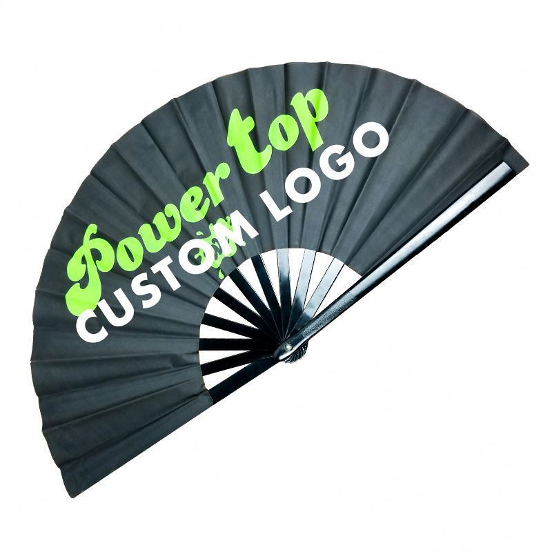 Hot sale plastic handle large kungfu fans big voice hand fan for the party and show