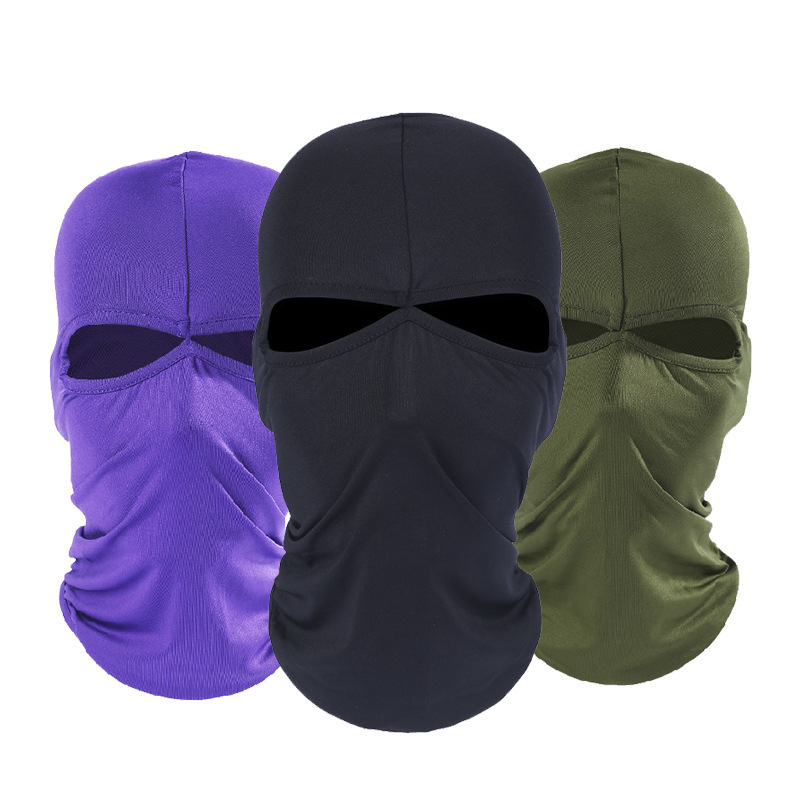 Custom logo face mask Knit Full Face Cover 2 hole balaclava