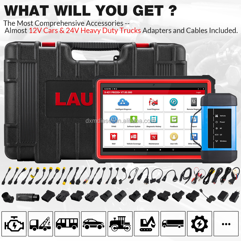 Launch X431 V+ PRO3s + HDIII 12v /24V vehicle Diagnostic Scanner