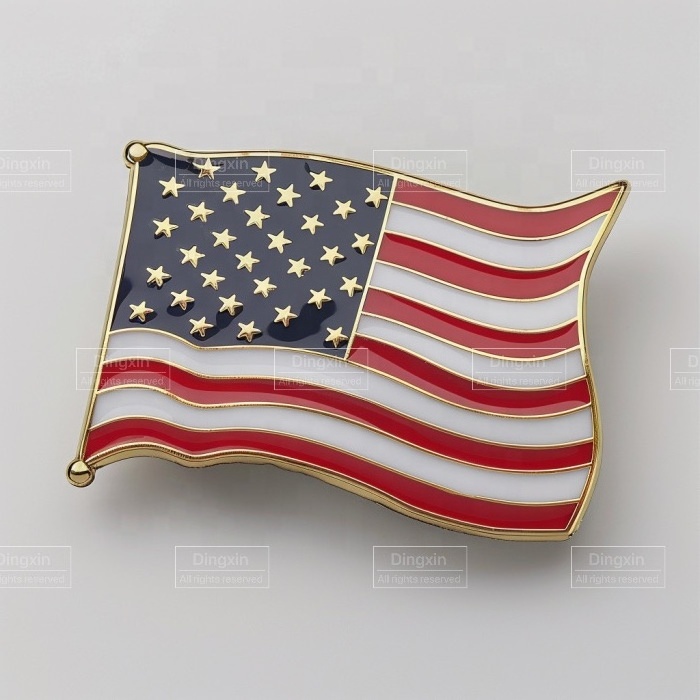 OEM/ODM manufacturer wholesale design metal pins any country flag pin badges for sports events