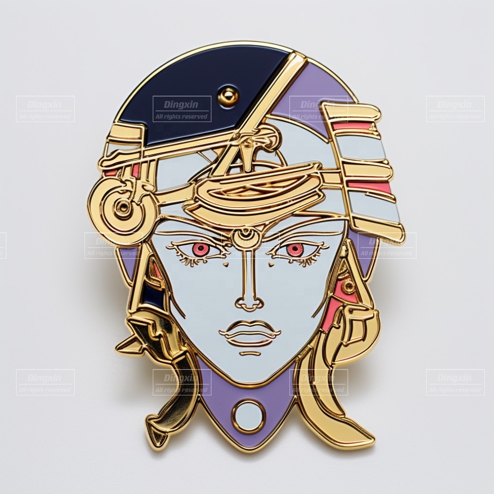 Factory wholesale and customize various types of metal pins imitation hard enamel zinc alloy metal crafts for promotion