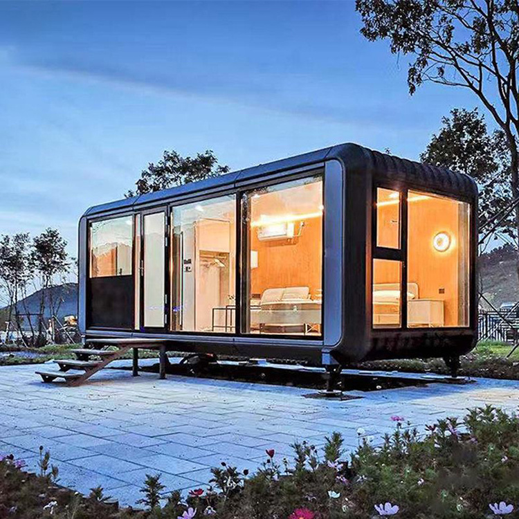 custom 20ft luxury mini container cottage house homes modern mobile prefab light steel tiny modular house villa