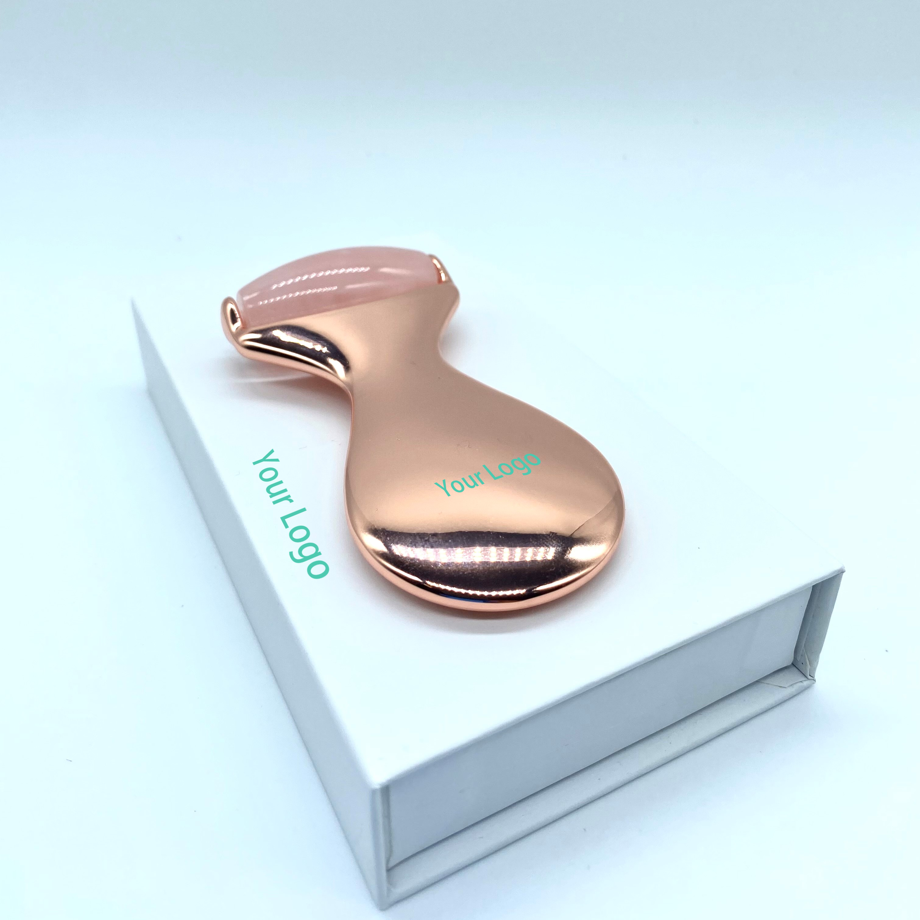 Natural Rose Quartz Facial Massager Face Eye Cream Roller Skin Beauty Lifting Firming Guasha Pink Natural Jade Roller Gua Sha