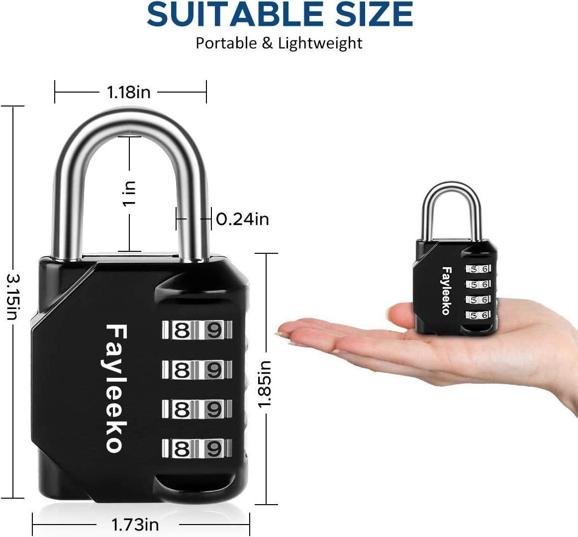 Hotsale Small 4 Digit Combination Lockers For Home Luggage Suitcase Bag Lock