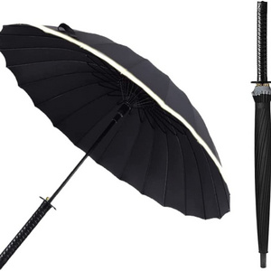 BSBH RST Swords Samurai Umbrella Unique Top Quality Straight Umbrella Windproof Black Color Japanese Umbrella Sword Katana